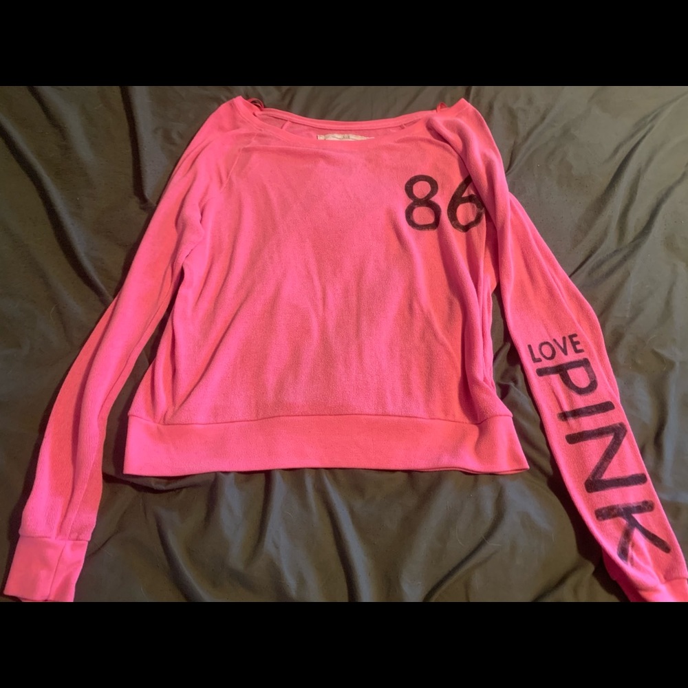 PINK wide neck lightweight sweater pink Size L